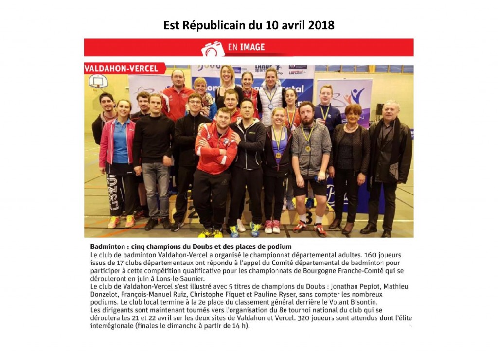 Est championnat Doubs 2018
